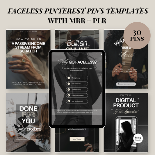 Faceless DFY Pinterest Pin Templates