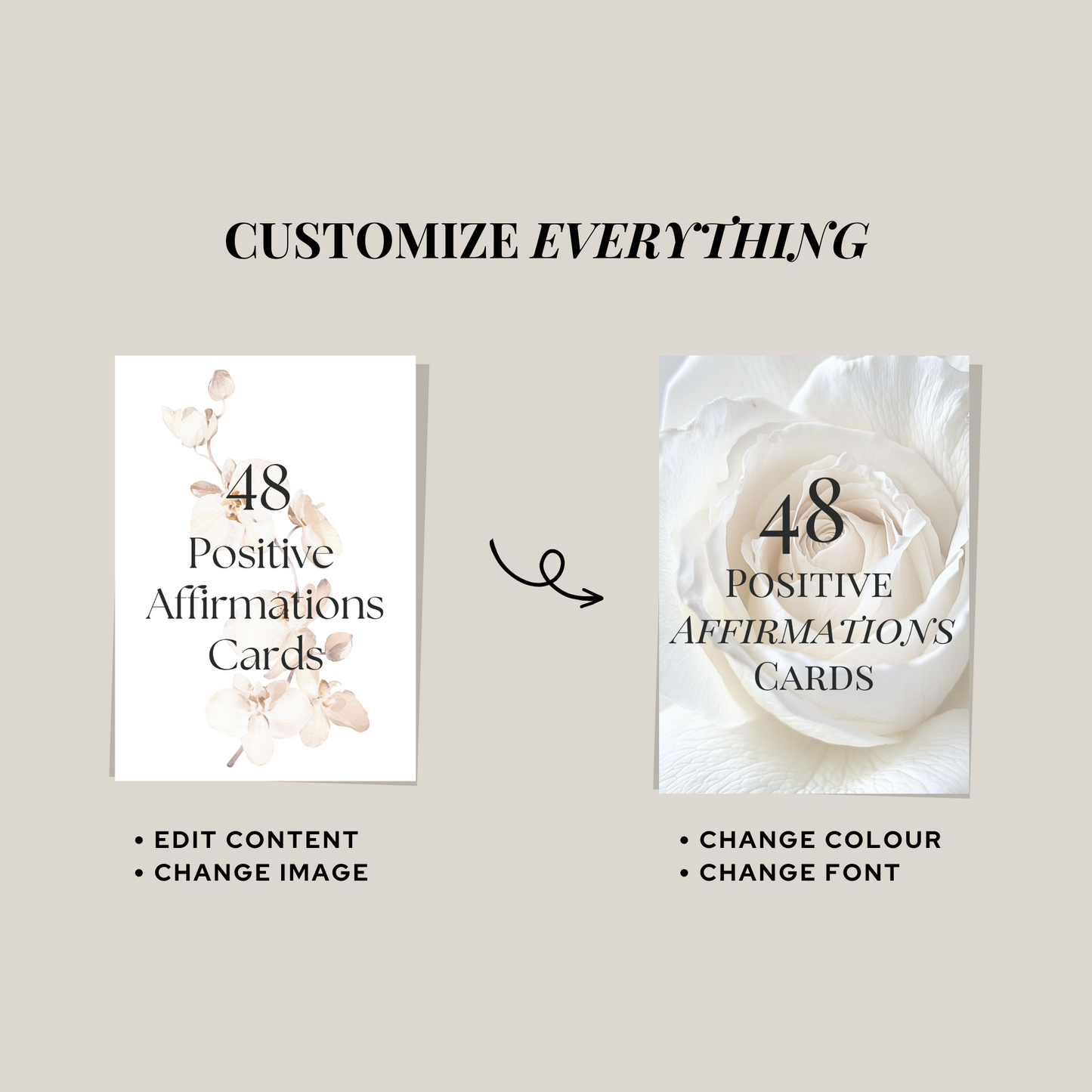 48 Positive Affirmation Cards