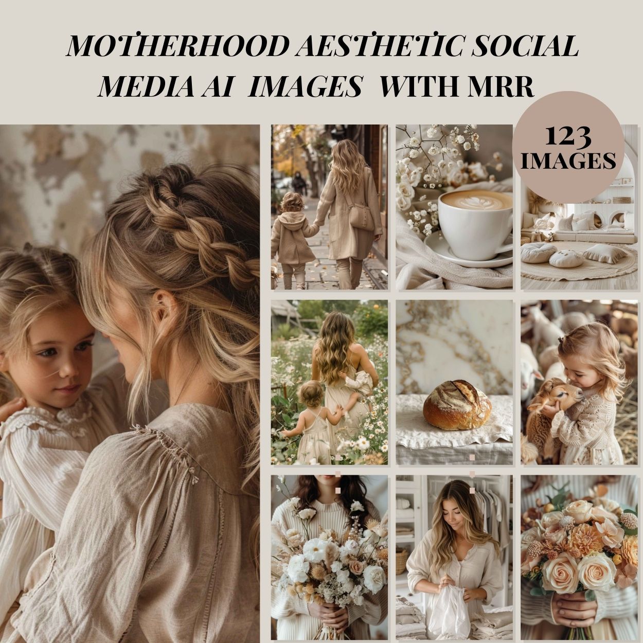 123 Motherhood Aesthetic Social Media AI Images