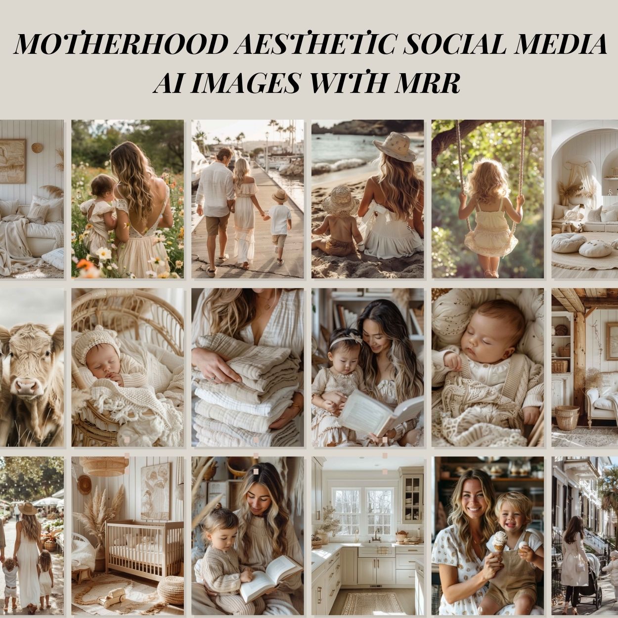 123 Motherhood Aesthetic Social Media AI Images