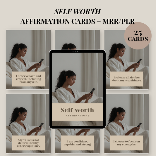 25 Self Worth Affirmation Cards