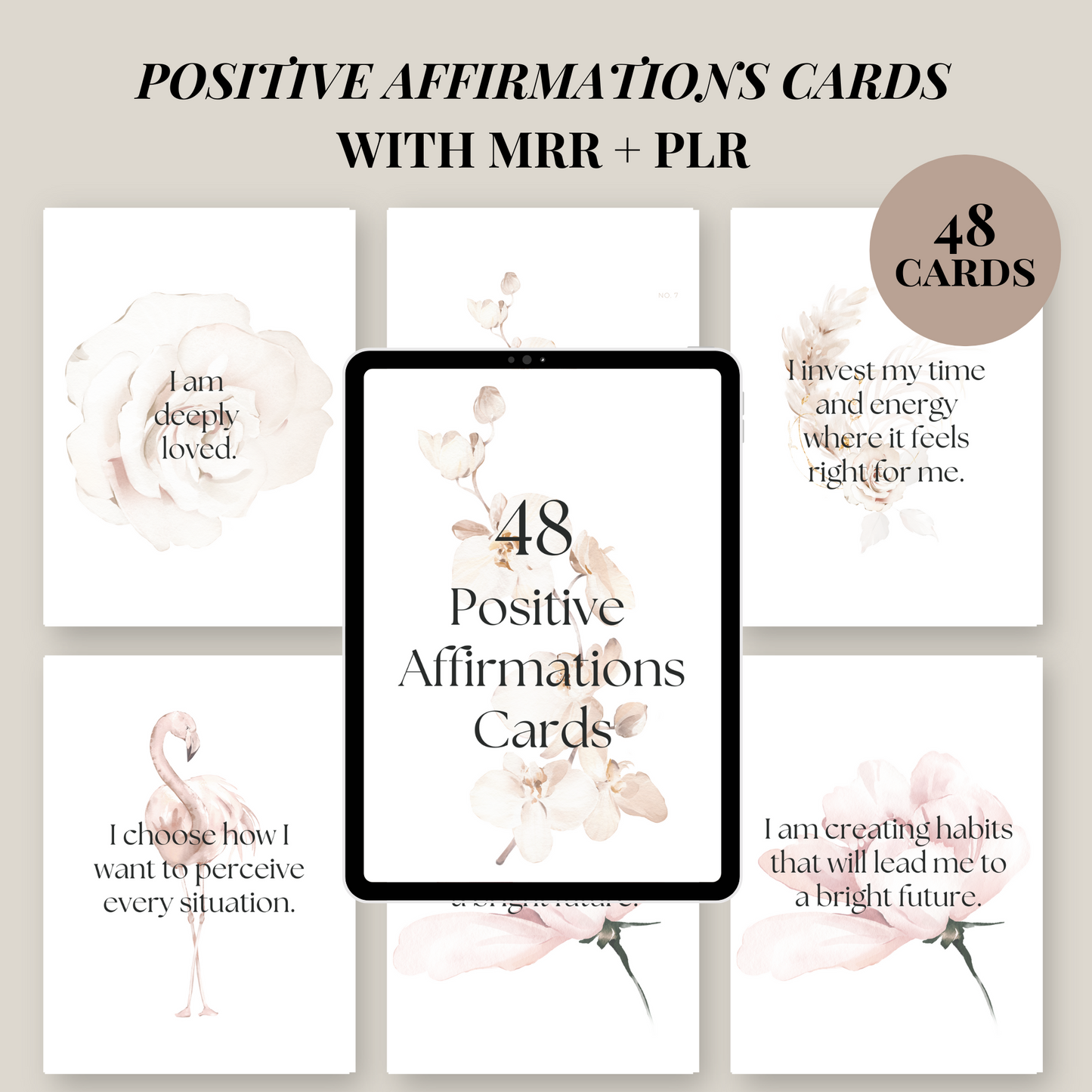 48 Positive Affirmation Cards