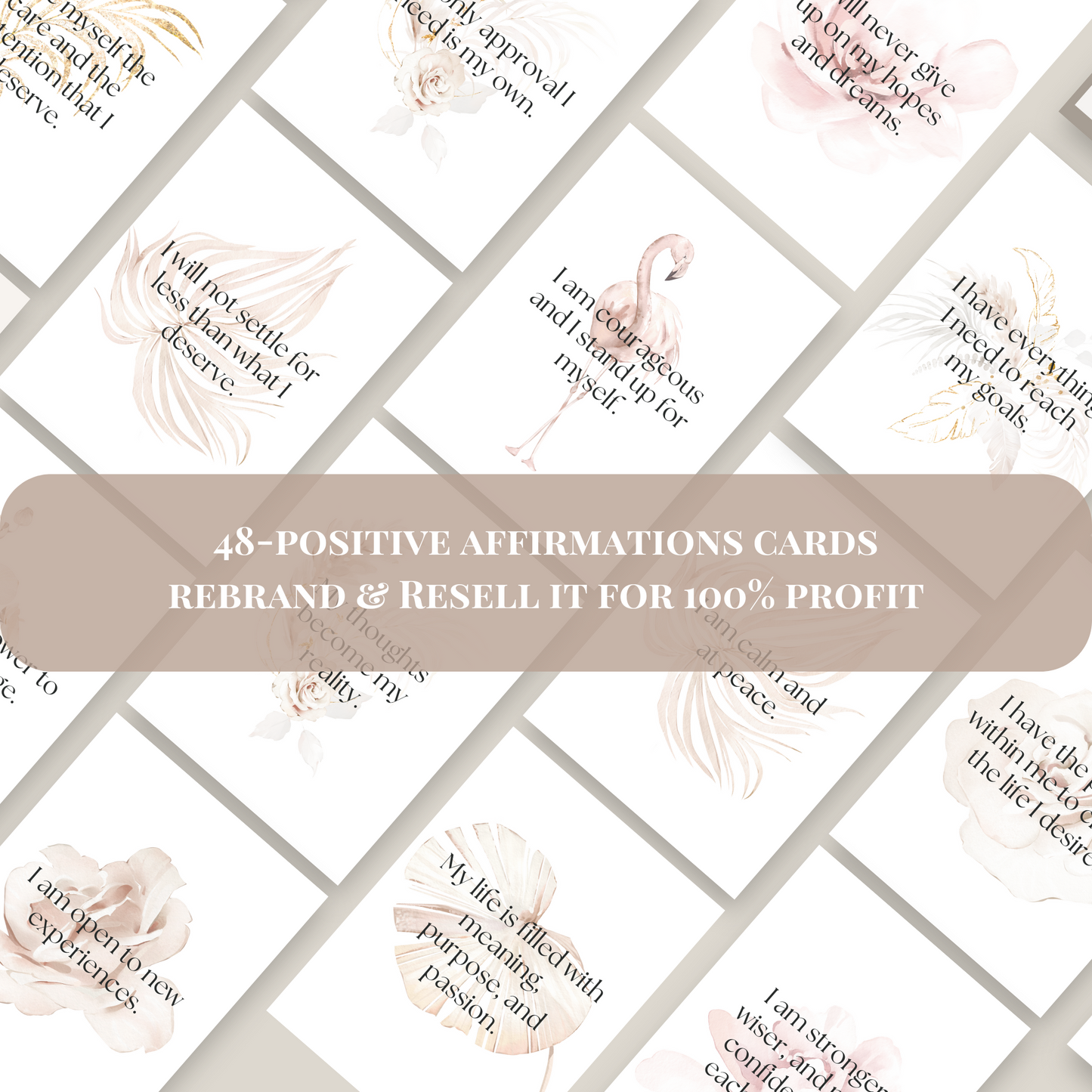 48 Positive Affirmation Cards